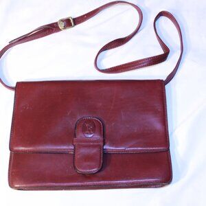 Christian Koban VTG Cordovan Red Calf Leather Flap Close Shoulder Bag - Italy